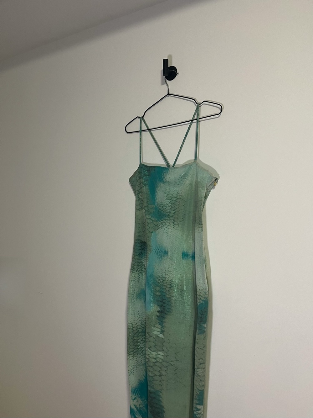 vintage just cavalli scale print maxi dress